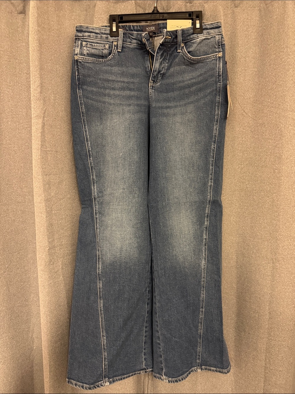 NYDJ Wide Leg Jeans in Medium Blue Wash